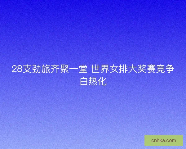 28支劲旅齐聚一堂 世界女排大奖赛竞争白热化
